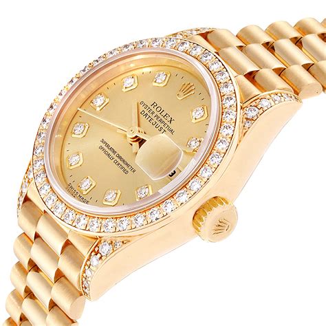 rolex watch gold diamond price.